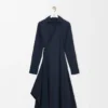 Abito drappeggiato in cotone