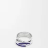Anello a più giri in argento sterling e smalto