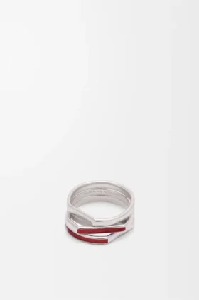 Anello a più giri in argento sterling e smalto
