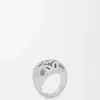 Anello con sigillo Anagram Bombé in argento sterling