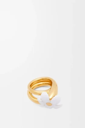 Anello Flor in argento sterling e smalto