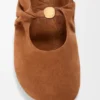 Ballerina morbida Pebble in pelle di capra scamosciata