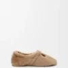 Ballerina morbida Pebble in shearling