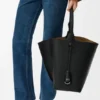 Borsa a secchiello Bilbao grande in pelle di vitello liscia