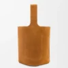 Borsa a secchiello grande “Pebble” in pelle di vitello scamosciata