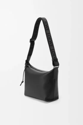 Borsa a tracolla Cubi piccola in morbida pelle di vitello liscia e jacquard