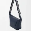 Borsa a tracolla Cubi piccola in morbida pelle di vitello liscia e jacquard