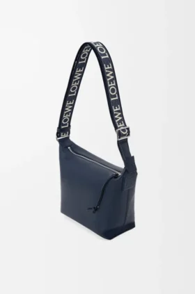 Borsa a tracolla Cubi piccola in morbida pelle di vitello liscia e jacquard