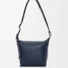 Borsa a tracolla Cubi piccola in morbida pelle di vitello liscia e jacquard
