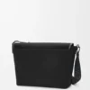 Borsa a tracolla Flex media in tela e pelle scamosciata