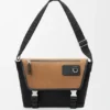 Borsa a tracolla Flex media in tela e pelle scamosciata