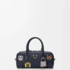 Borsa corta Cats Amazona 23 in denim ricamato