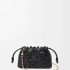 Borsa Flamenco Purse in pelle di vitello nappa increspata