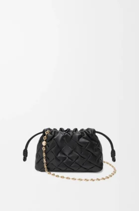 Borsa Flamenco Purse in pelle di vitello nappa increspata