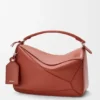 Borsa grande “Featherlight Puzzle” in pelle di agnello nappa