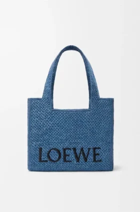 Borsa Loewe Font Tote in rafia