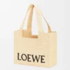Borsa Loewe Font Tote in rafia