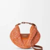 Borsa Loewe Swing media in rafia e pelle di vitello