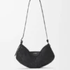 Borsa Loewe Swing media in rafia e pelle di vitello