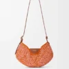 Borsa Loewe Swing media in rafia e pelle di vitello