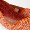 Borsa Loewe Swing media in rafia e pelle di vitello