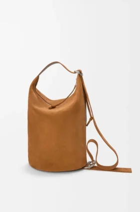 Borsa “Loop Bucket” in pelle di vitello scamosciata