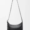 Borsa Loop Hobo media in morbida pelle di vitello martellata