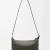 Borsa Loop Hobo media in morbida pelle di vitello martellata