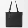Borsa Loop Zipped Tote in morbida pelle di vitello martellata