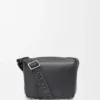 Borsa messenger Military XS in morbida pelle di vitello liscia e jacquard