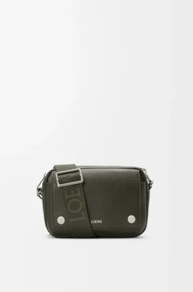 Borsa messenger “Pebble” piccola in morbida pelle di vitello martellata