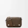 Borsa messenger “Pebble” piccola in morbida pelle di vitello martellata