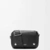 Borsa messenger “Pebble” piccola in morbida pelle di vitello martellata