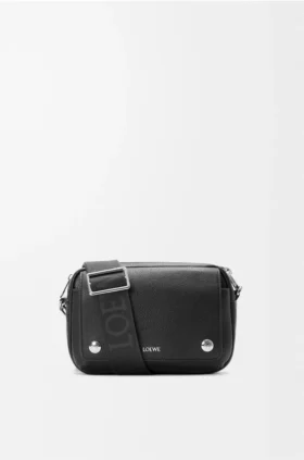 Borsa messenger “Pebble” piccola in morbida pelle di vitello martellata