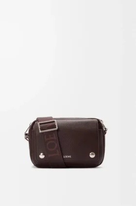 Borsa messenger “Pebble” piccola in morbida pelle di vitello martellata