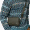 Borsa messenger “Pebble” piccola in morbida pelle di vitello martellata