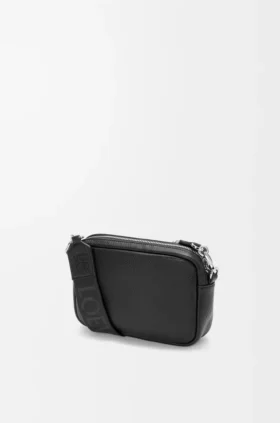 Borsa messenger “Pebble” piccola in morbida pelle di vitello martellata