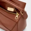 Borsa Mini Featherlight Puzzle in pelle di agnello nappa