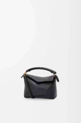 Borsa Mini Puzzle Edge in morbida pelle di vitello martellata