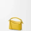 Borsa Mini Puzzle Edge in morbida pelle di vitello martellata
