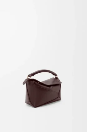 Borsa Mini Puzzle Edge in morbida pelle di vitello martellata