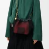 Borsa mini Squeeze in pelle con perline