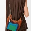Borsa mini Squeeze in pelle con perline