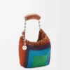 Borsa mini Squeeze in pelle con perline