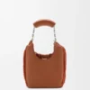 Borsa mini Squeeze in pelle con perline