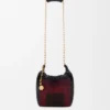 Borsa mini Squeeze in pelle con perline