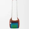 Borsa mini Squeeze in pelle con perline