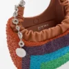 Borsa mini Squeeze in pelle con perline