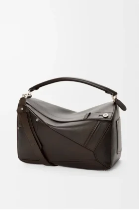 Borsa Panta Puzzle grande in pelle di vitello lucida