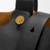 Borsa Pebble Bucket media in pelle di vitello liscia